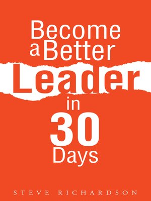 cover image of Become a Better Leader in 30 Days